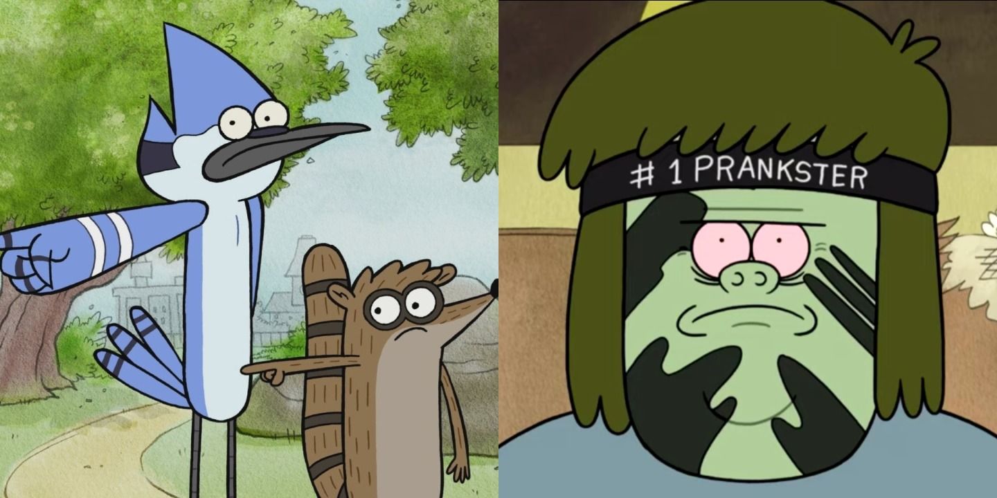 Mordecai และ Rigby Muscle Man จาก The Regular Show