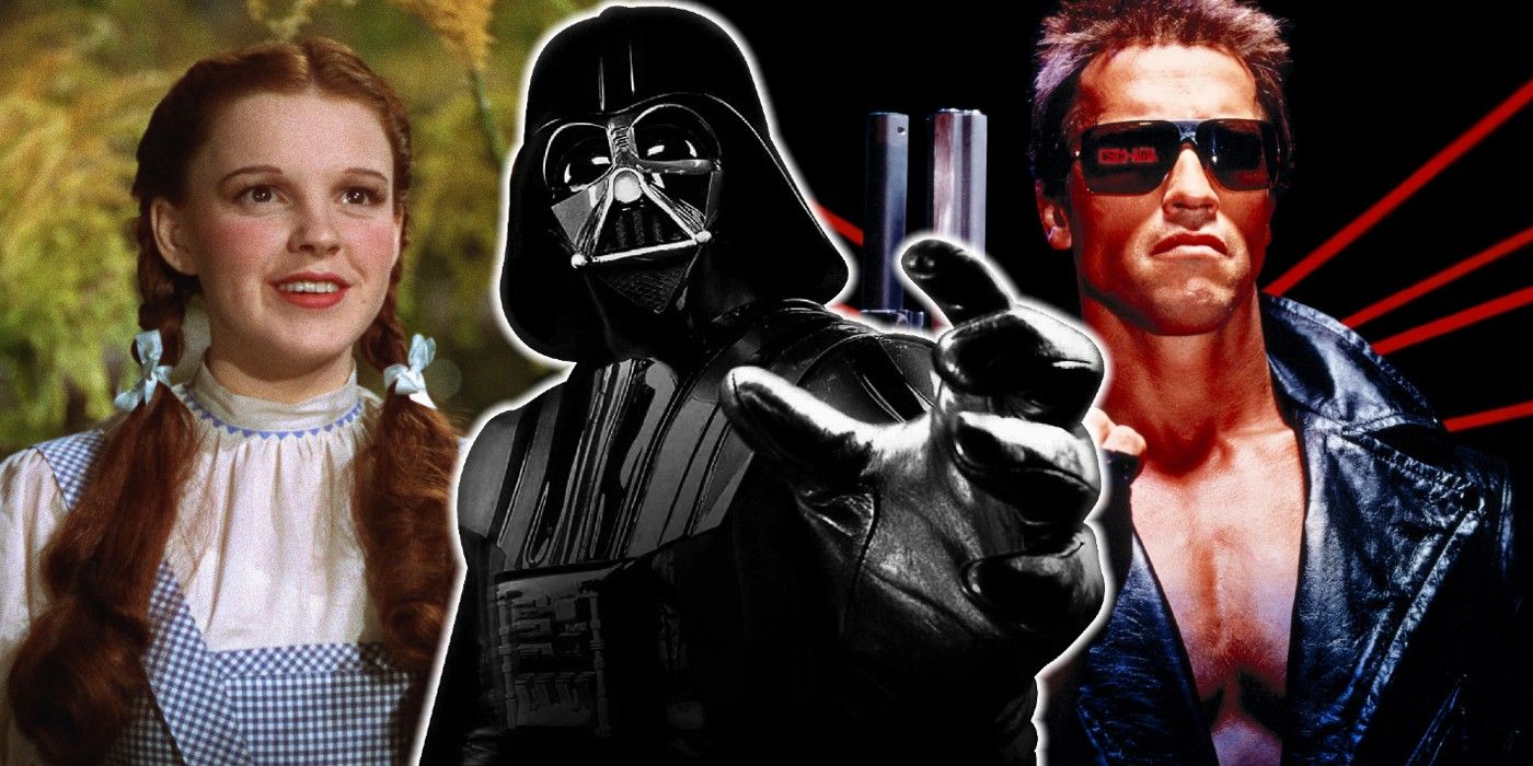 Famous Movie Quotes, featuring Dorothy from Wizard of Oz, Darth Vader, and The Terminator