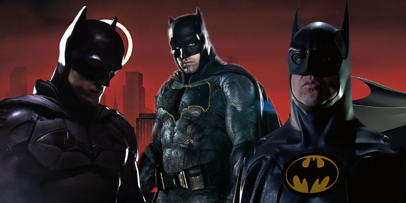 Ben Affleck, Robert Pattinson and Michael Keaton as Batman