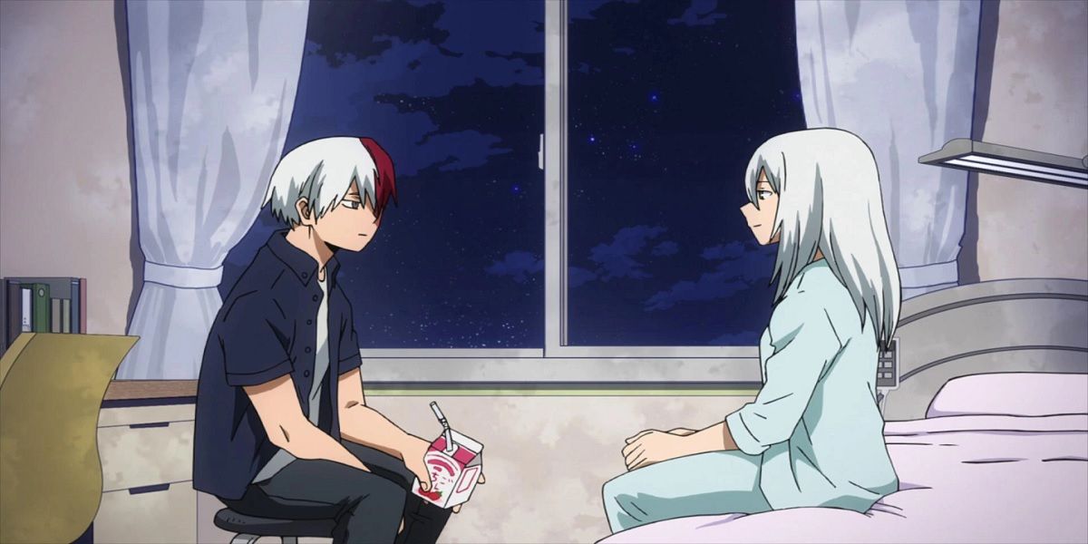 Shoto visiting Rei in the hospital, My Hero Academia