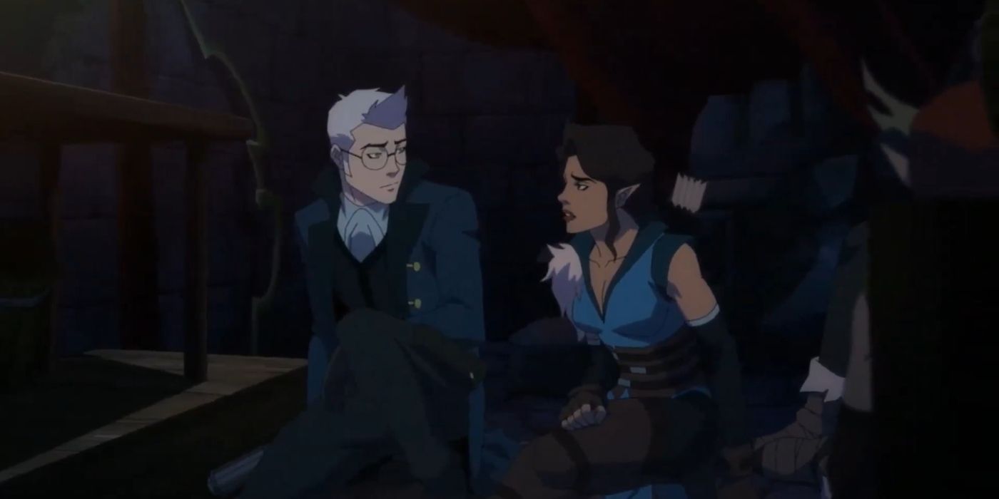 Vex'ahlia talking to Percy de Rolo in Critical Role The Legend of Vox Machina