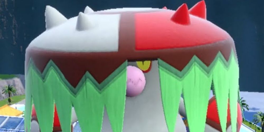 Um Pokémon selvagem Brute Bonnet Paradox em Pokémon Scarlet e Violet