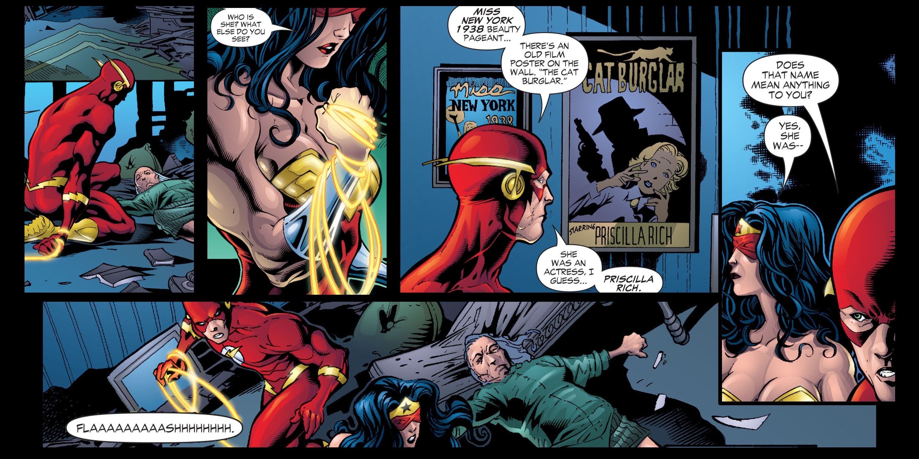 Flash and Wonder Woman find Priscilla Rich's body