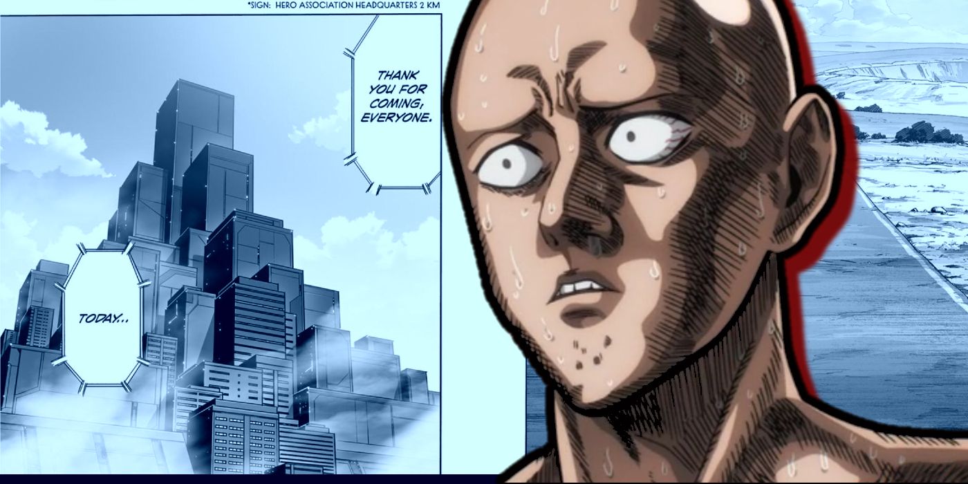 Scared Saitama in One-Punch Man