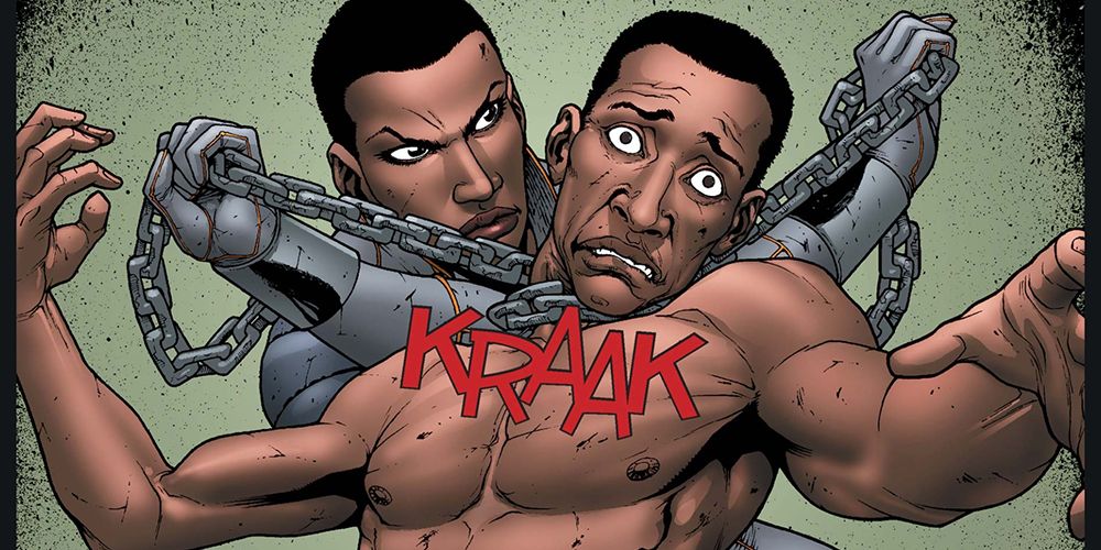 Shuri escapes Killmonger and takes down one of his goons in Marvel's Black Panther Comics