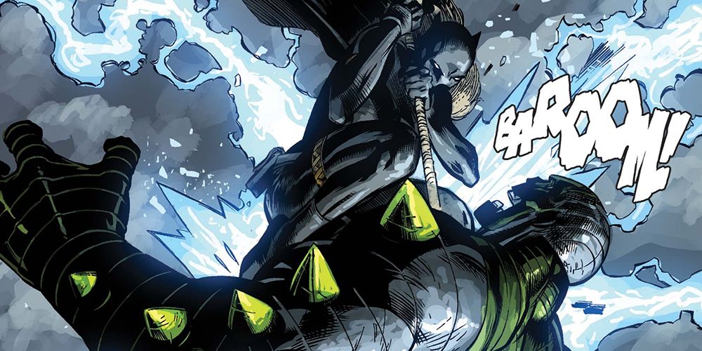 Shuri fighting a doombot in Marvel's Black Panther Comics