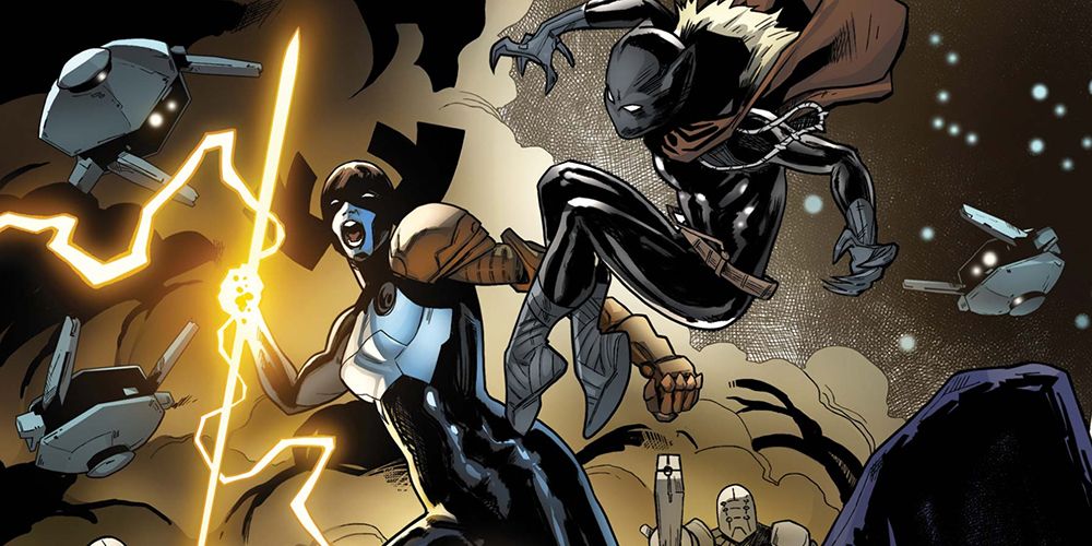 Shuri fights Proxima Midnight in Marvel's Black Panther Comics