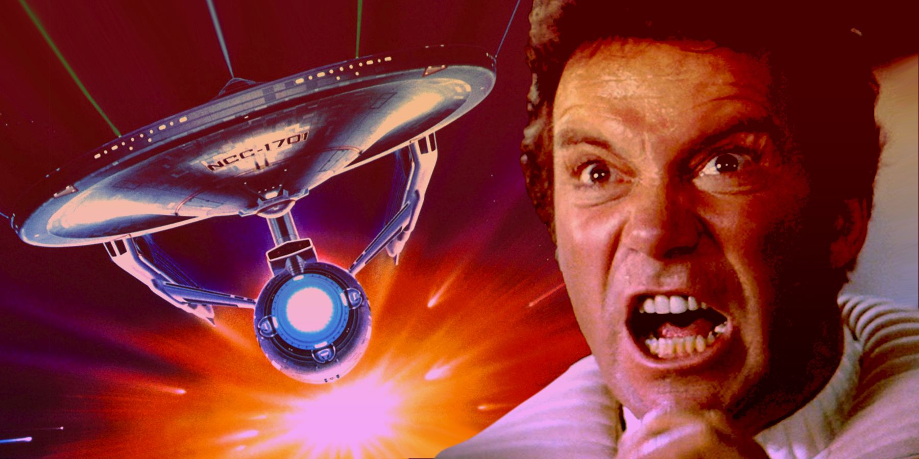 Star Trek's Captain Kirk of the Enterprise, played by William Shatner