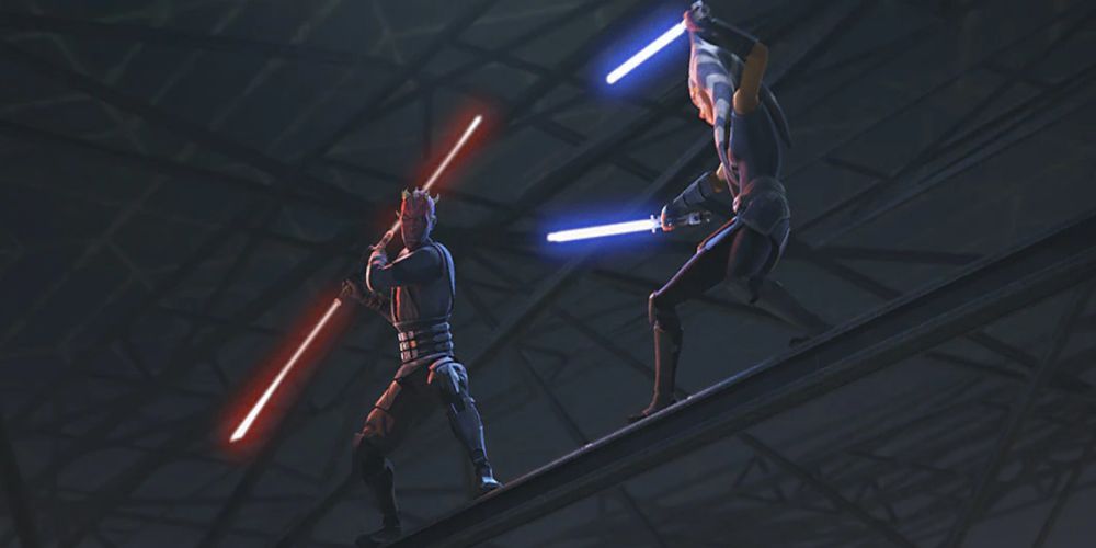 Star Wars Clone Wars Phantom Apprentice Maul vs Ahsoka
