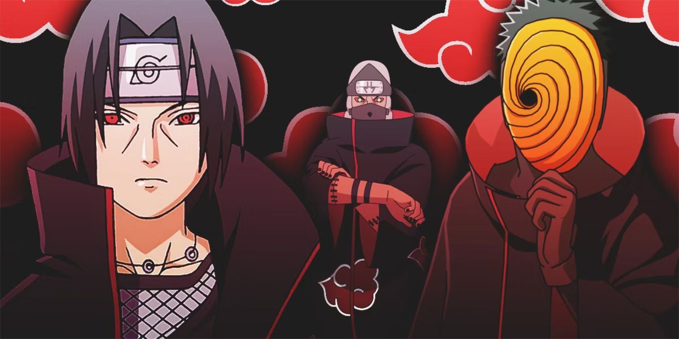Itachi Uchiha, Sasori e Tobi da Akatsuki de Naruto