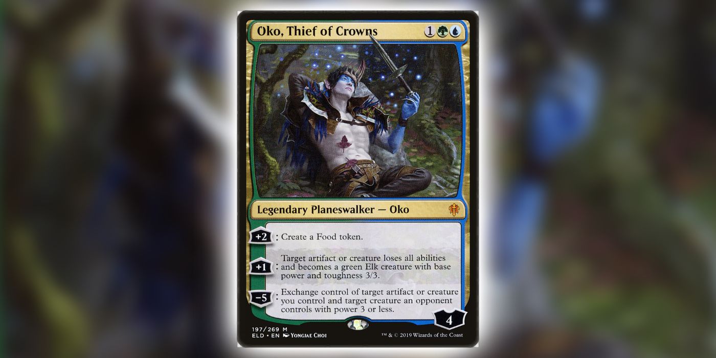 The magic the gathering card Oko thief of crowns