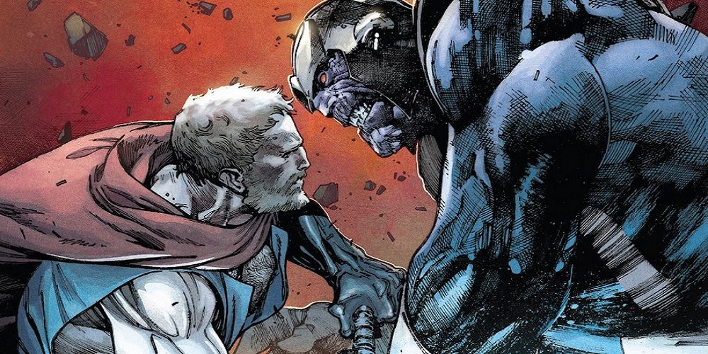 Unworthy Thor's cover shows Thor Fighting Against Thanos