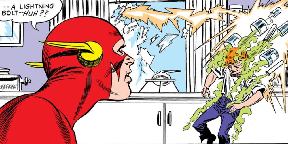 Barry Allen's Flash gives Kid Flash his powers in in Flash 110