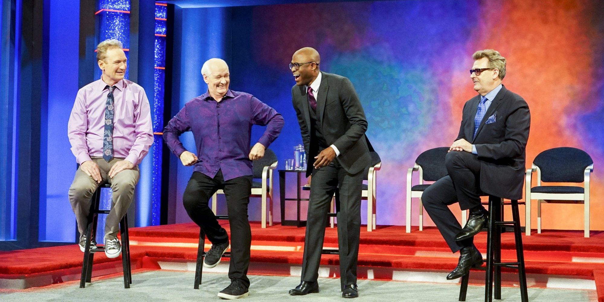 Wayne Brady, Ryan Styles, Colin Mochrie, and Aisha Tyler in Whose Line Is It Anyway?