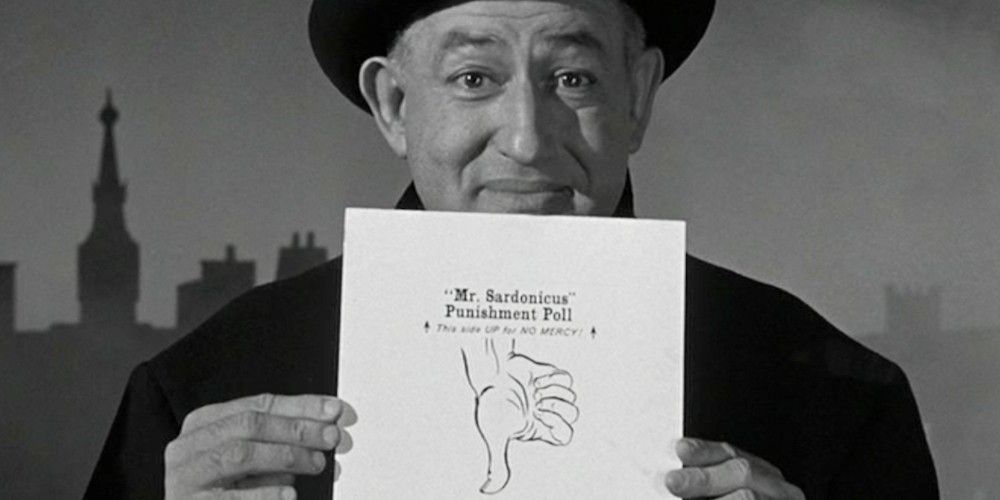 William Castle hosts the Punishment Poll in Mr. Sardonicus