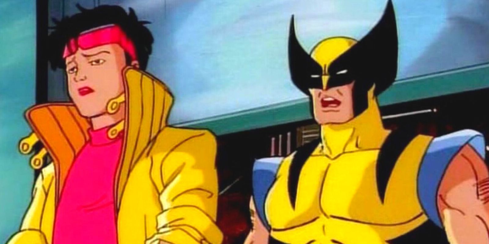 Jubilee and Wolverine standing aghast in X-Men: The Animated Series