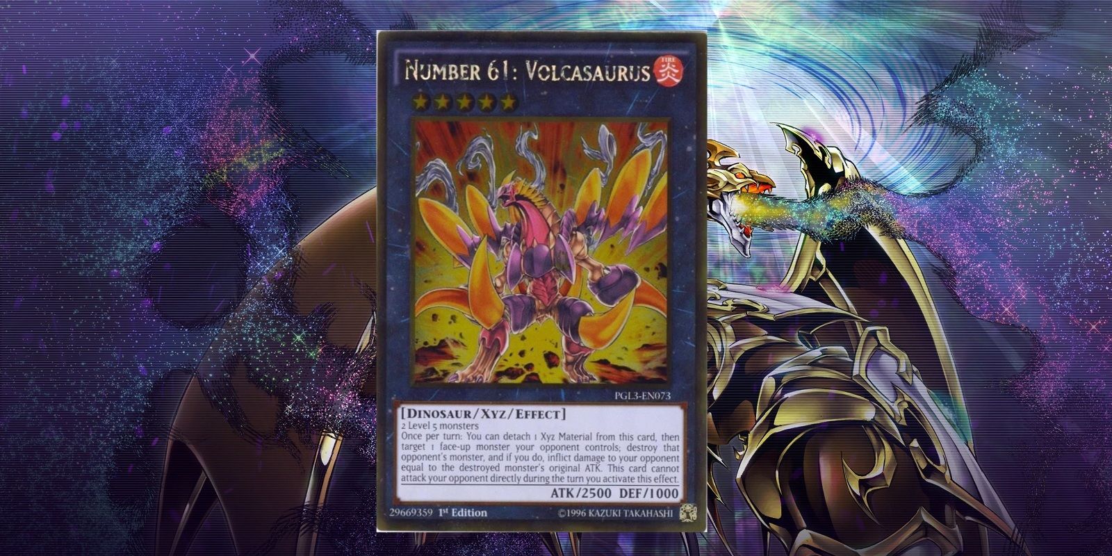 Yu-Gi-Oh! Number 61 Volcasaurus card