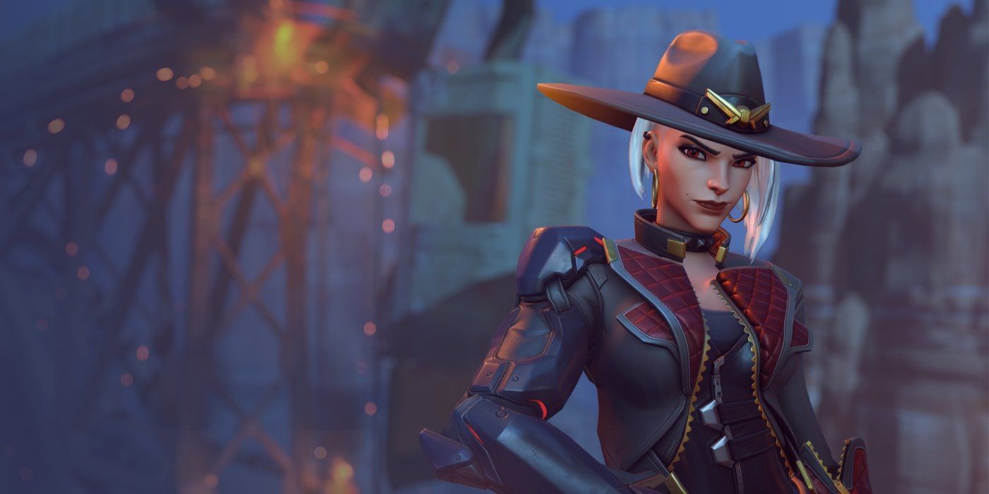 Ashe from Overwatch with atmospheric background