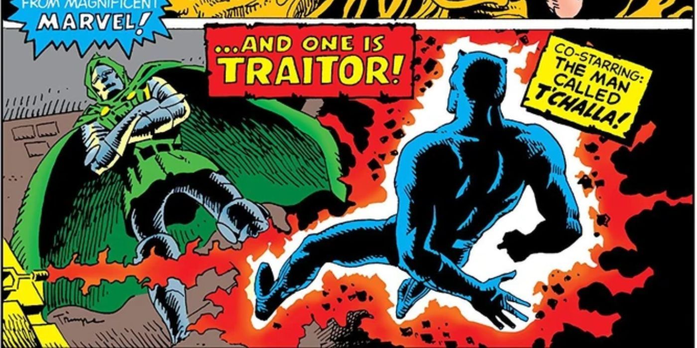 Doctor Doom lords over a captured Black Panther on the cover to Astonishing Tales #7