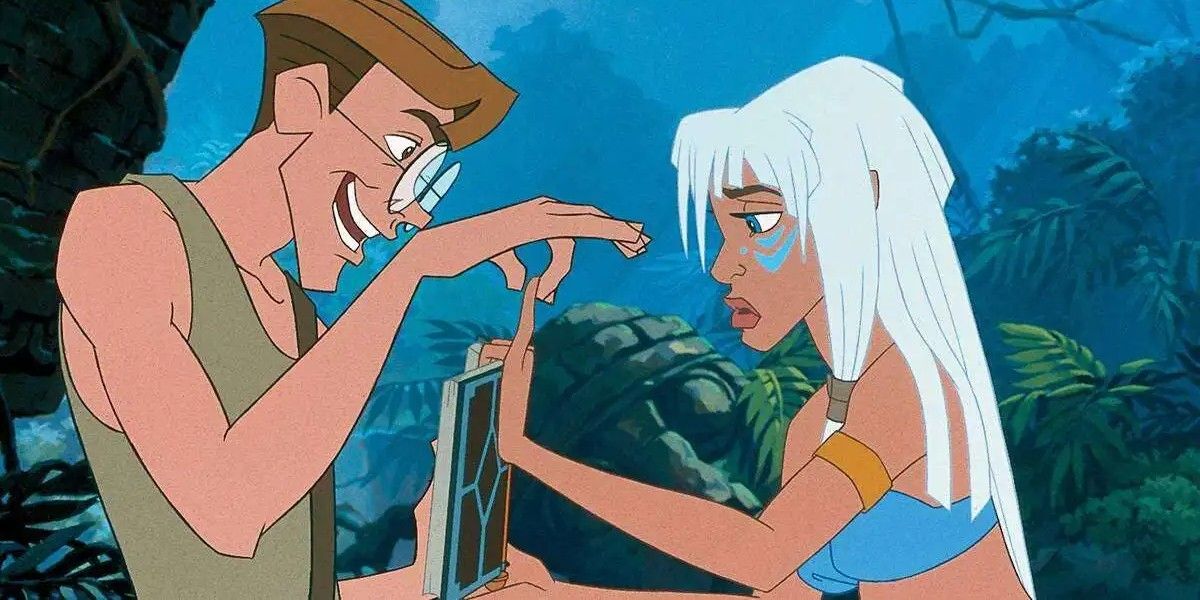 Milo and Kida interacting in Atlantis The Lost Empire