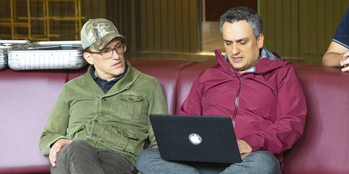 Joe and Anthony Russo on a couch working on Avengers: Endgame.