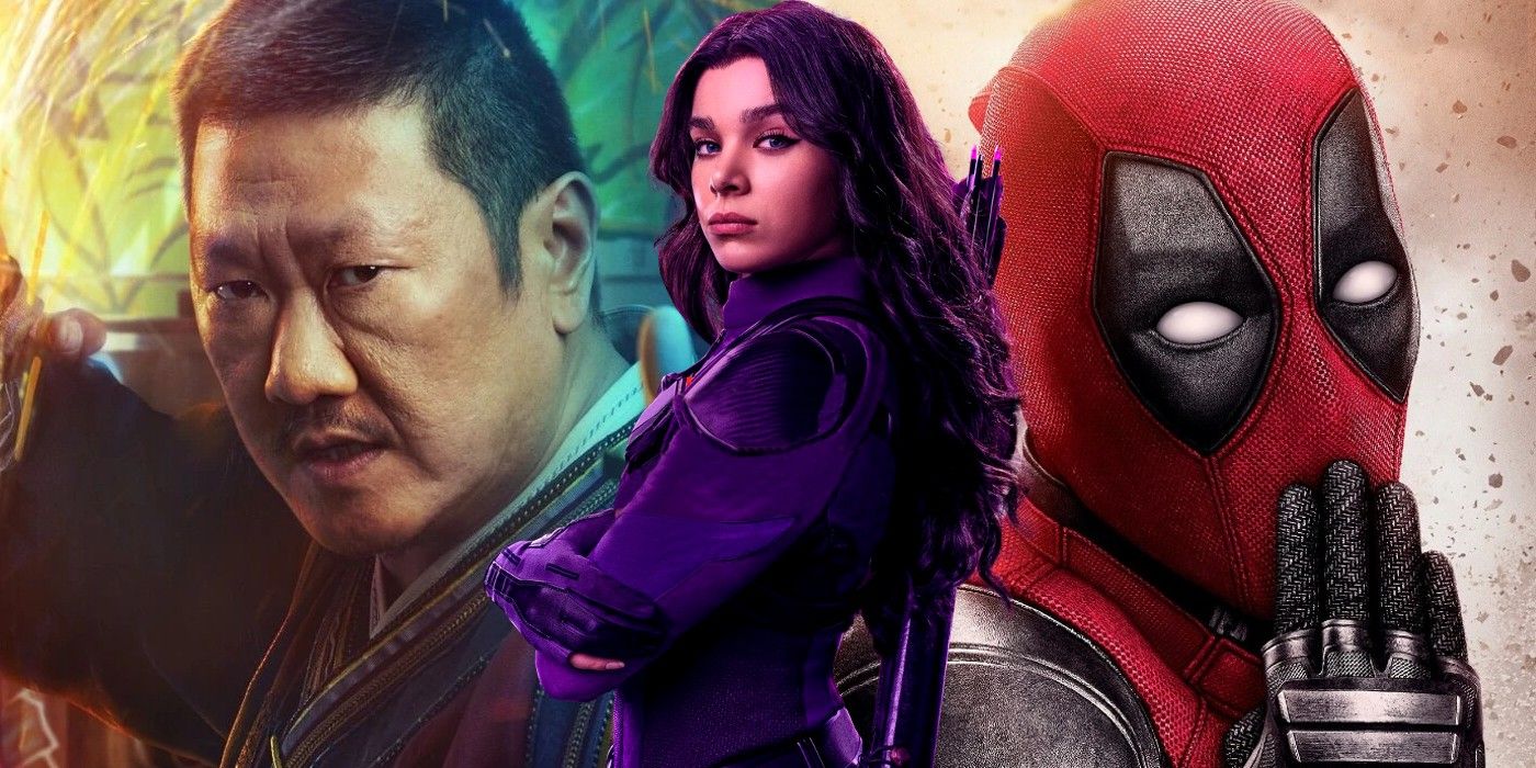 Wong, Kate Bishop, and Deadpool in a collage image