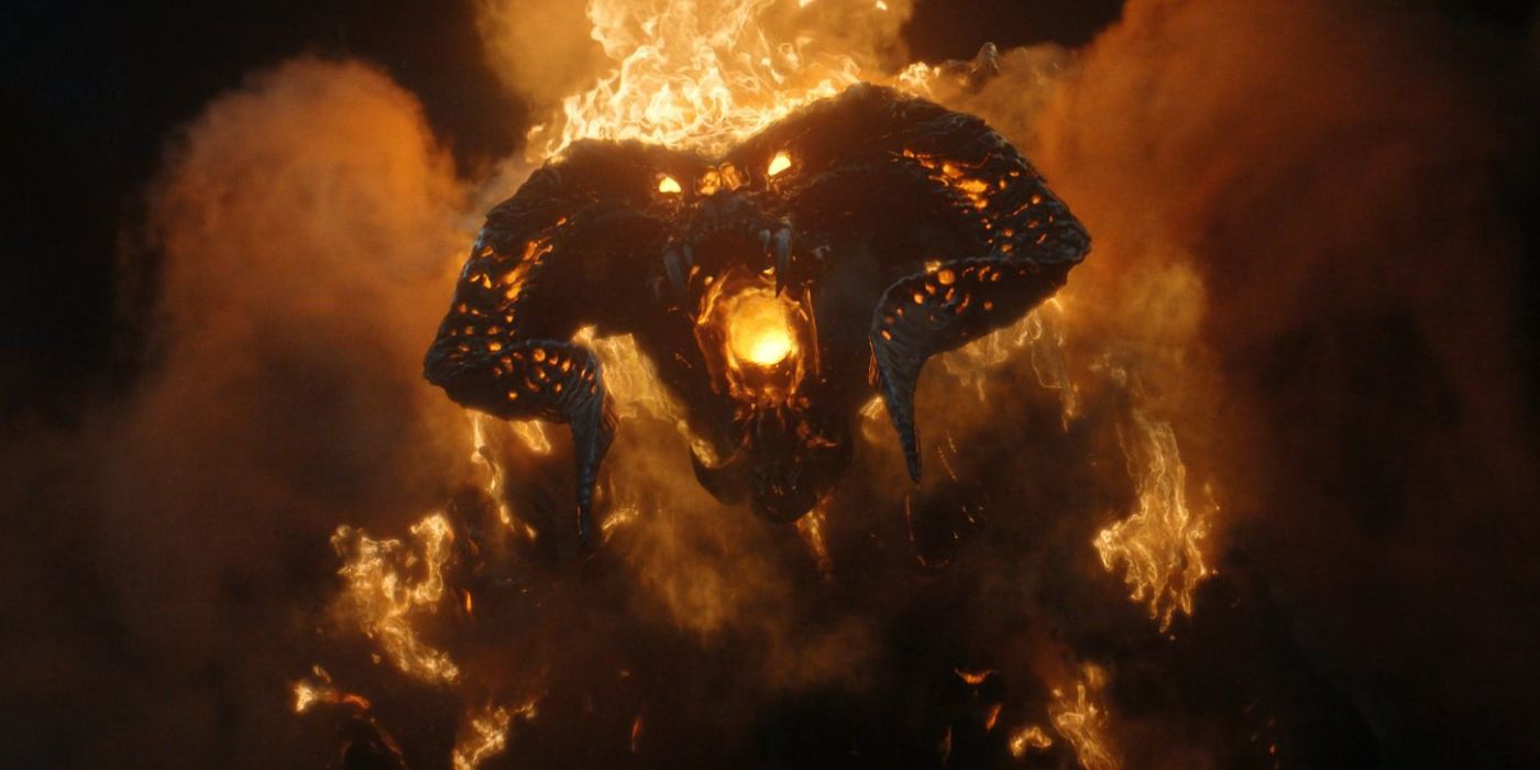 The Balrog roars in The Lord of the Rings.