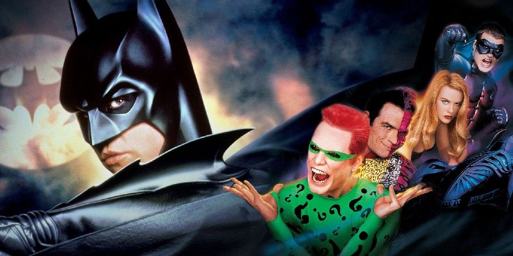 Batman, his allies, and his enemies in Batman Forever