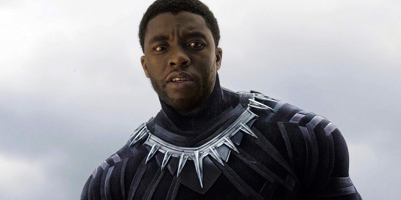 Chadwick Boseman as Prince T'Challa in Captain America Civil War.