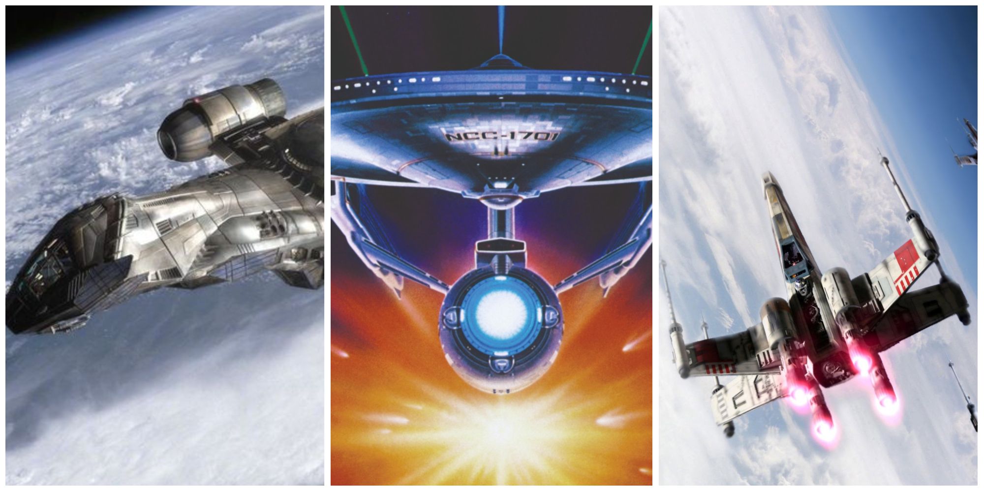 Best starships sci-fi Serenity Enterprise X-Wing
