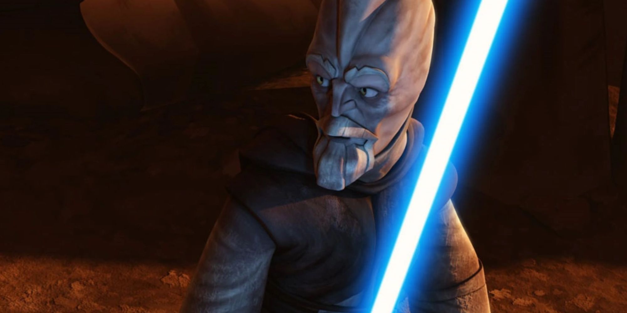 Jedi Master Ki-Adi-Mundi with his lightsaber from Star Wars The Clone Wars