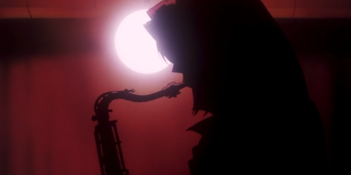 Cowboy Bebop Anime Gren Playing Saxophone Jupiter Jazz Silhouette