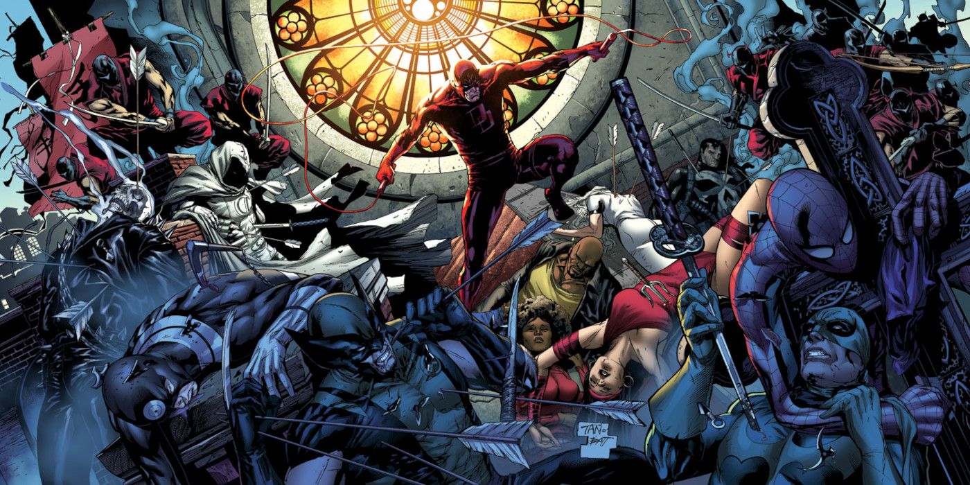Daredevil in Shadowland in Marvel Comics.