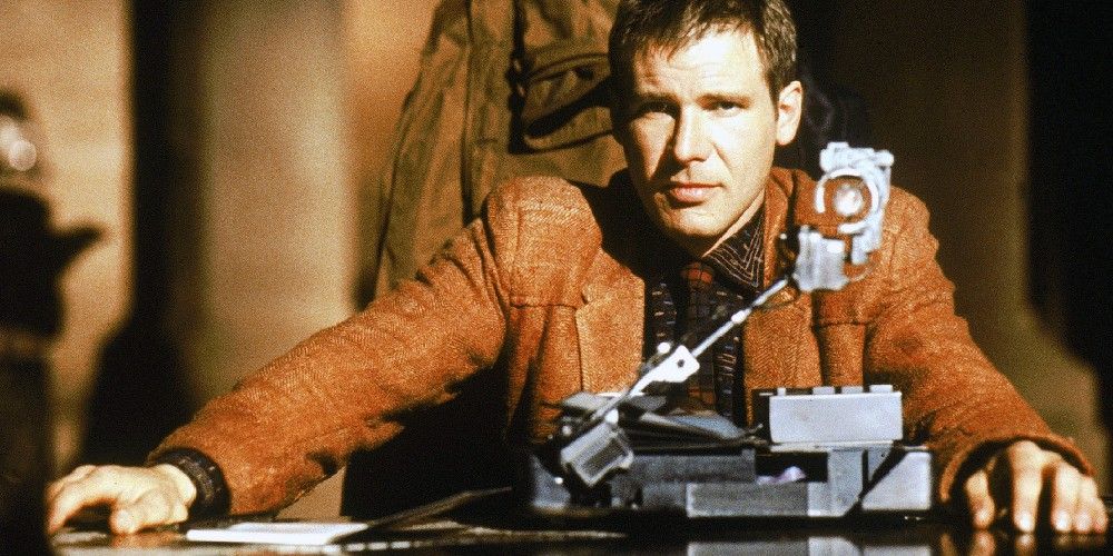Deckard and the Voight-Kampff machine in Blade Runner