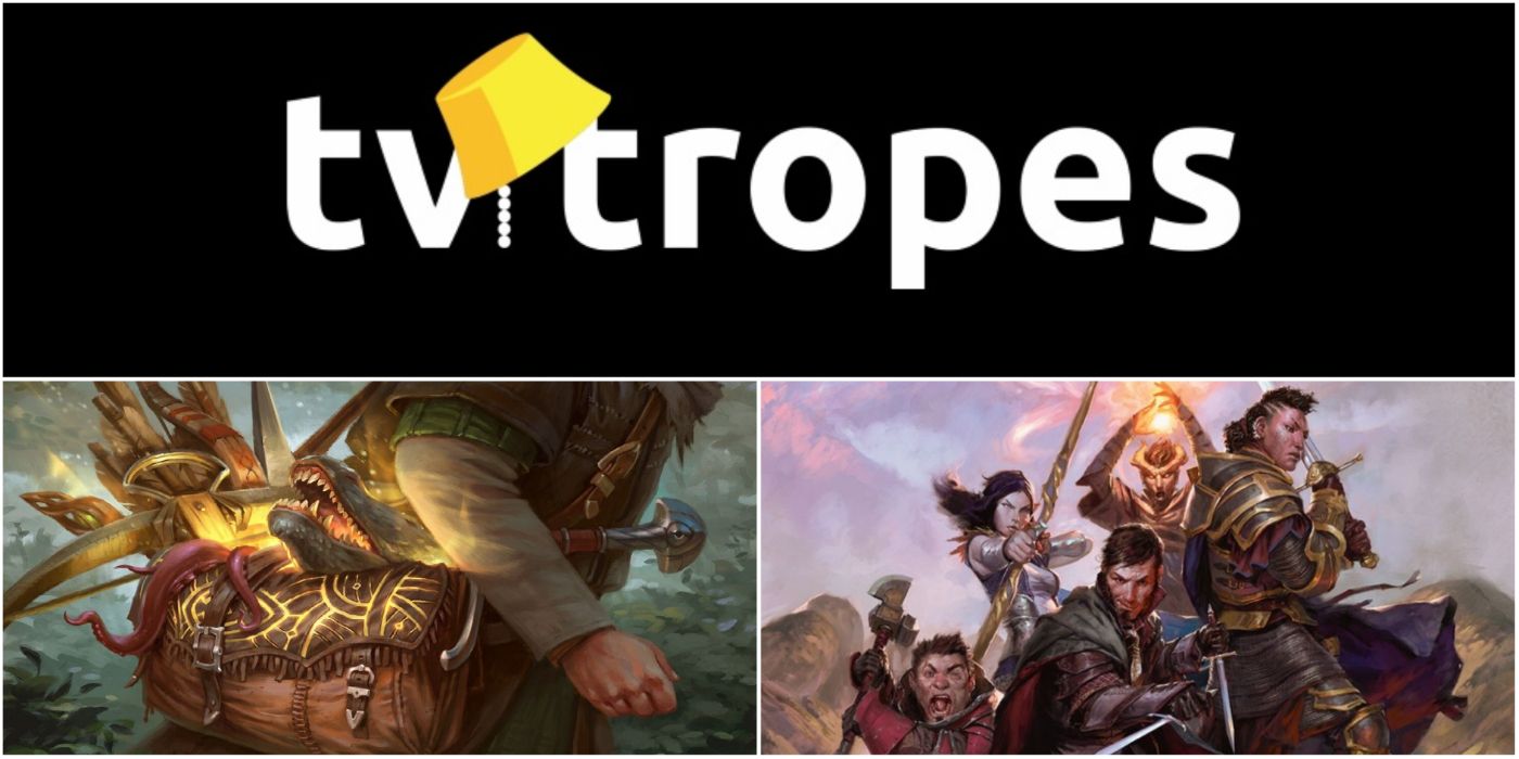 A collage from images of DND and the TVTropes logo