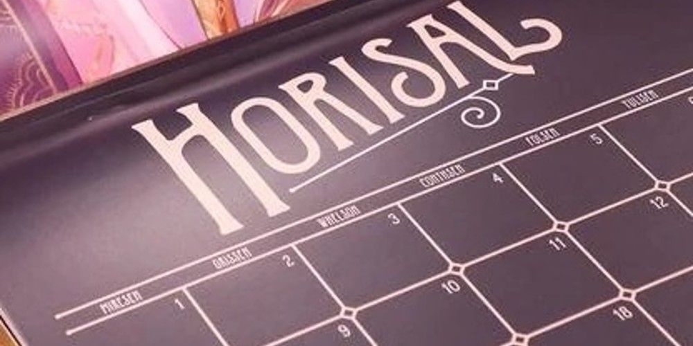 A cropped image of a month on the Exandrian calendar from Critical Role