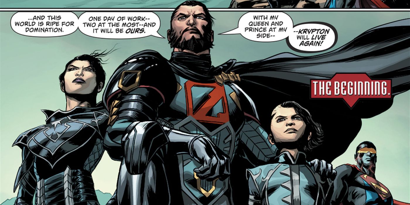 General Zod with Ursa, Lor-Zod and the Eradicator from DC Comics.