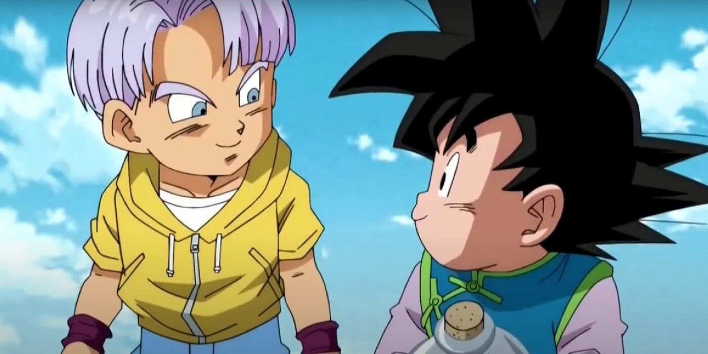 Goten and Trunks being friends in Dragon Ball Super.