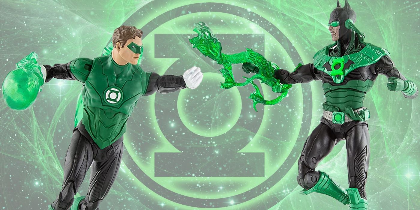 Green Lantern and Dawnbreaker figures by McFarlane Toys