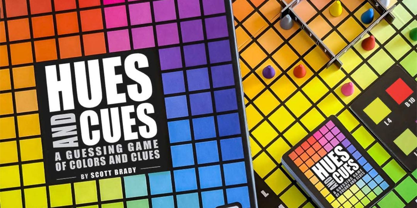 The box and board for Hues and Cues