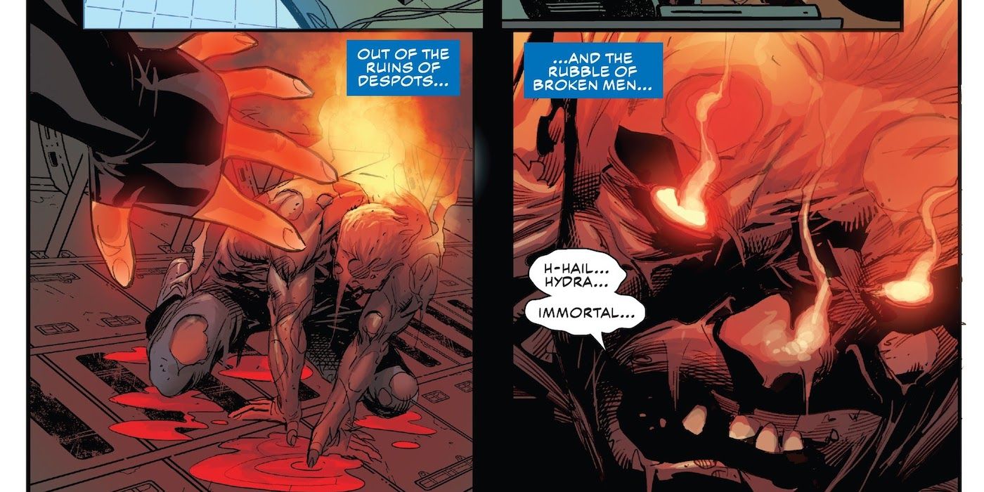 Hydra Cap got melted by Selene after Secret Empire