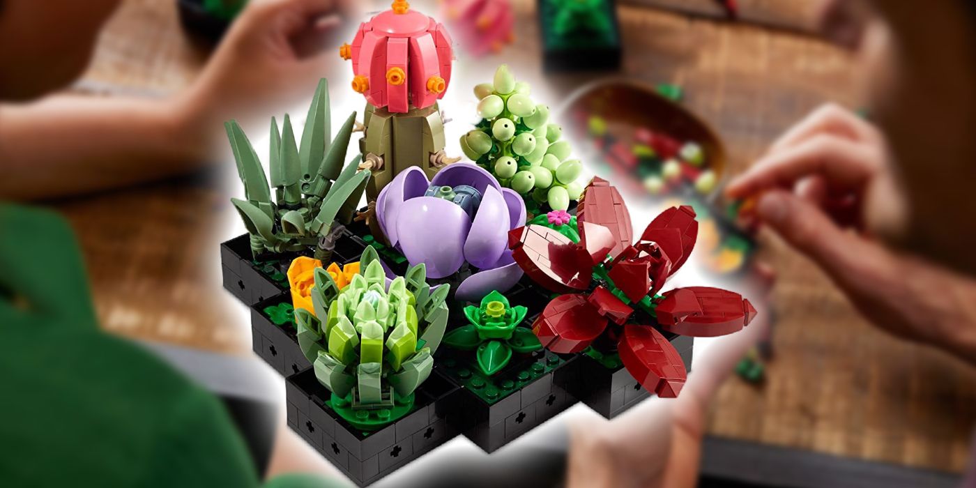 Lego Succulents set with numbers different LEGO plants