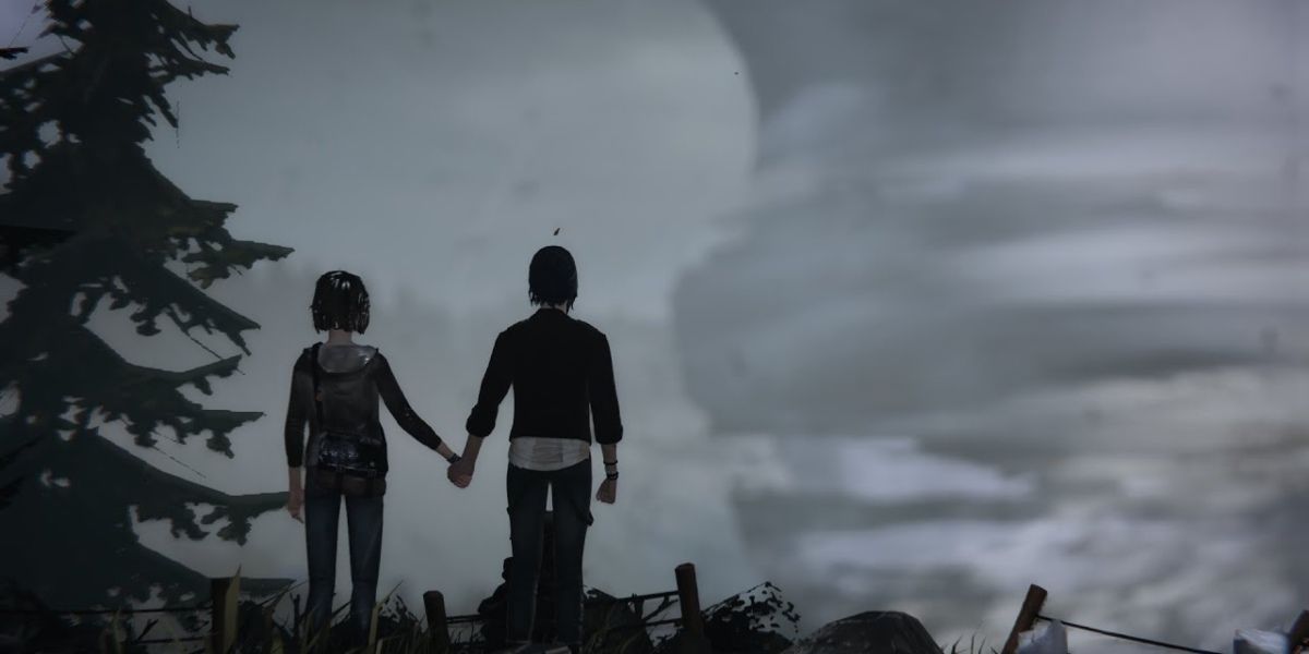 Max Caulfield and Chloe Price watching storm in Life is Strange's ending