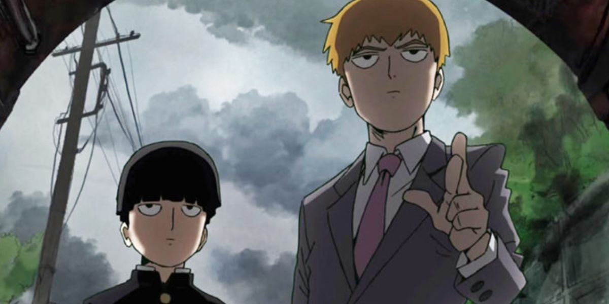 Mob and Reigen in Mob Psycho 100.