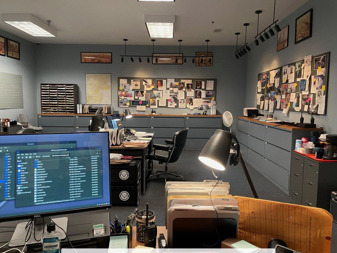 Ms. Marvel: Behind-the-scenes photo of Damage Control's Office from Natasha Gerasimova.