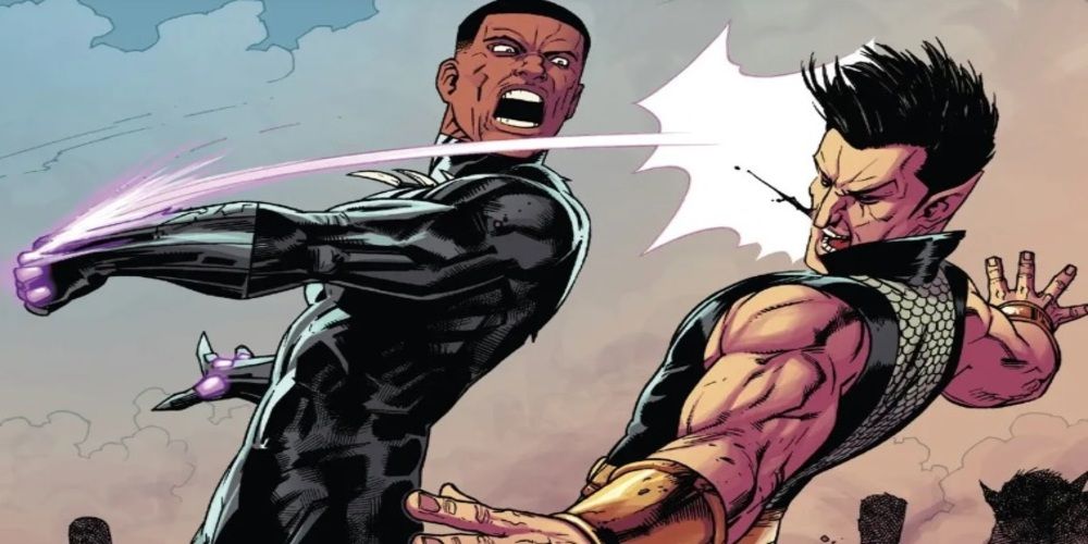 Black Panther takes a swing at Namor the Sub-Mariner