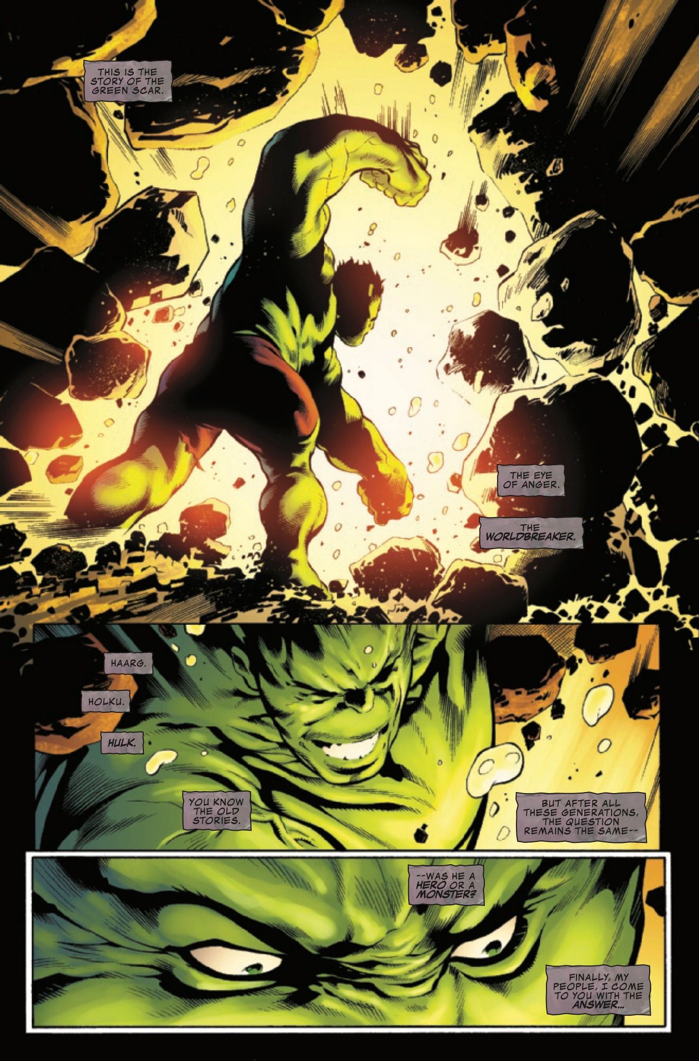 Planet Hulk's Current Ruler Answers Whether Hulk Is a Hero... or Monster