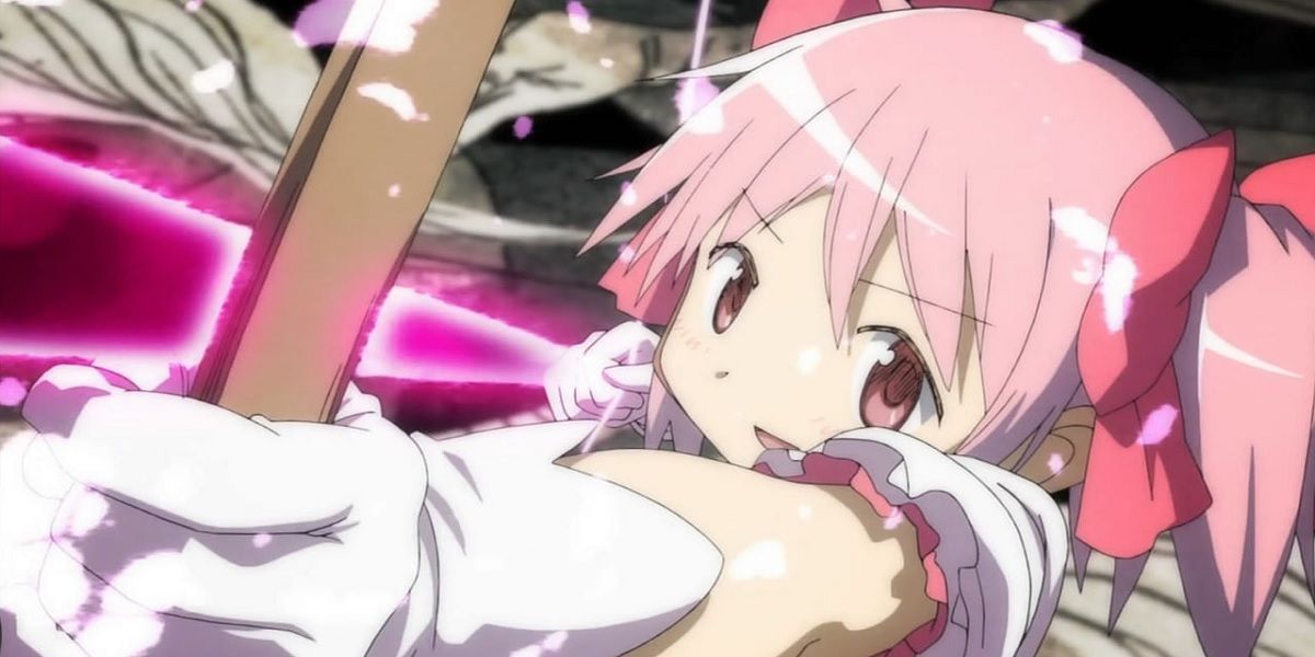 Madoka's magical girl outfit in Puella Magi Madoka Magica.