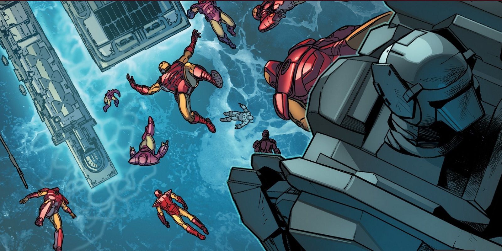 Riri Williams hacking into multiple Iron Man armors