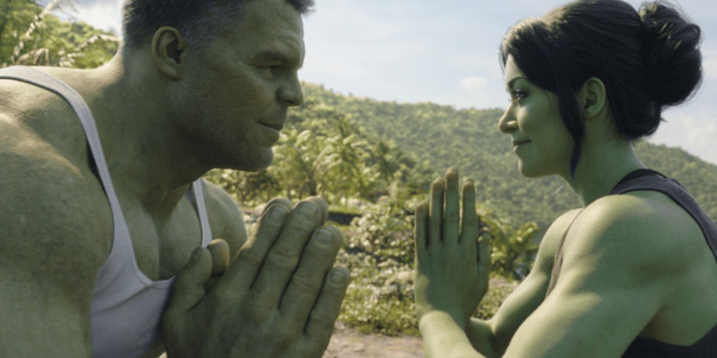 she-hulk and hulk training on the first episode of She-Hulk: Attorney at Law